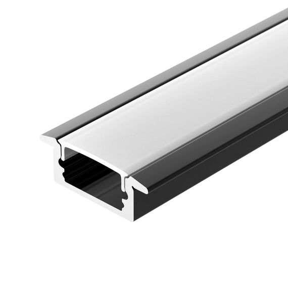 Arlight 040301 Профиль LINE-2308-F-2000 ANOD BLACK (Arlight, Алюминий) - ! УПАКОВКА СОСТОИТ ИЗ - 2 м/п, изображение 2