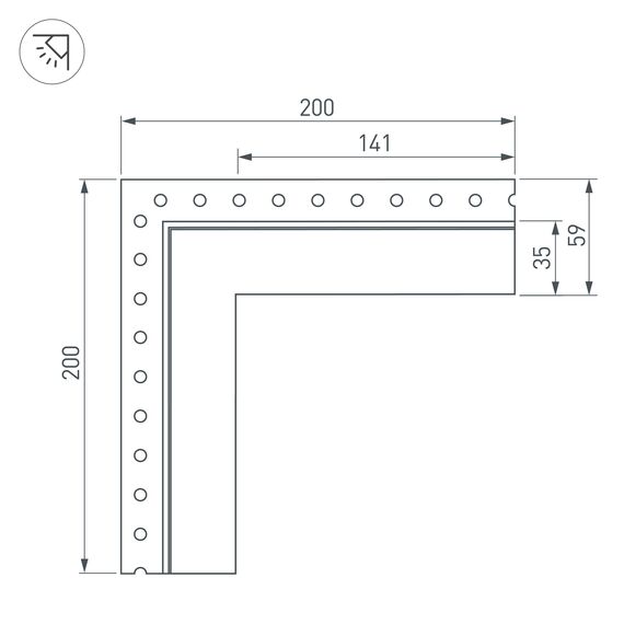 Arlight 030101 Угол SL-LINIA32-FANTOM-EDGE внешний (Arlight, Металл) - ! УПАКОВКА СОСТОИТ ИЗ - 1 шт, изображение 4