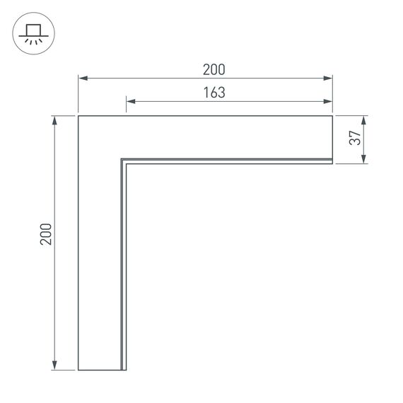 Arlight 030095 Угол SL-LINIA32-FANTOM внутренний (Arlight, Металл) - ! УПАКОВКА СОСТОИТ ИЗ - 1 шт, изображение 6