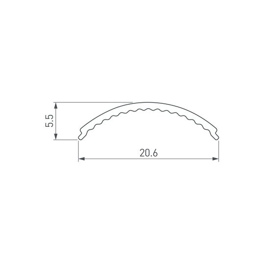 Arlight 016932 Экран ARH-KANT-H16-2000 Round Opal (Arlight, Пластик) - ! УПАКОВКА СОСТОИТ ИЗ - 2 м/п, изображение 4