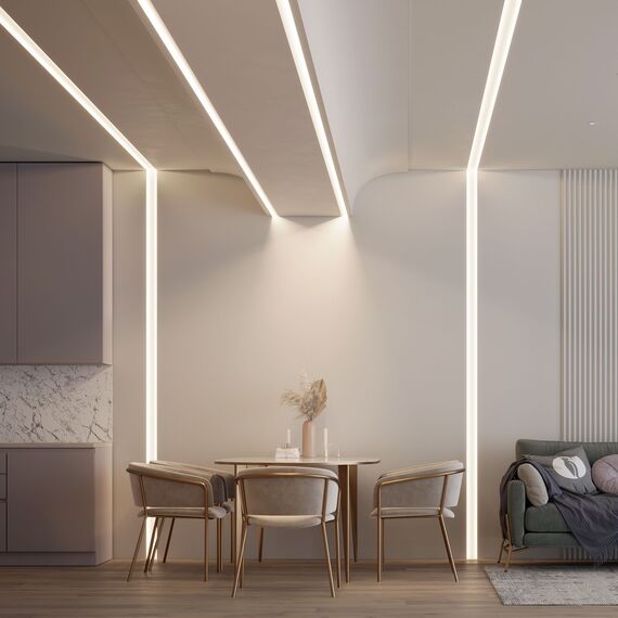 Arlight 039949 Профиль FANTOM-W45-BEVEL-2000 WHITE (Arlight, Алюминий) - ! УПАКОВКА СОСТОИТ ИЗ - 2 м/п, изображение 14