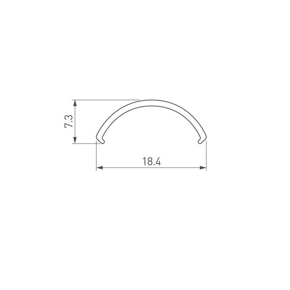 Arlight 039490 Экран ROUND-D20-2000 OPAL-PM (Arlight, Пластик) - ! УПАКОВКА СОСТОИТ ИЗ - 2 м/п, изображение 4