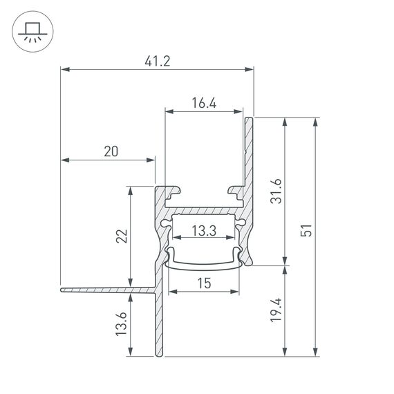 Arlight 040779 Профиль СEIL-S14-SHADOW-T-2000 BLACK (Arlight, Алюминий) - ! УПАКОВКА СОСТОИТ ИЗ - 2 м/п, изображение 6