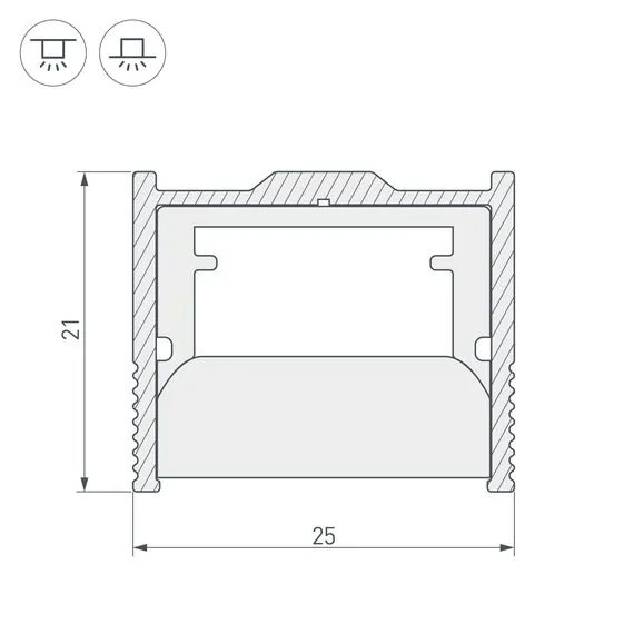 Arlight 023291 Профиль-держатель WPH-FLOOR22-2000 ANOD (Arlight, Металл) - ! УПАКОВКА СОСТОИТ ИЗ - 2 м/п, изображение 6