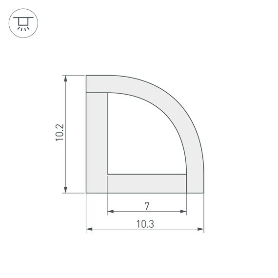 Arlight 023301 Профиль WPH-KANT-H10-2000 OPAL (Arlight, Пластик) - ! УПАКОВКА СОСТОИТ ИЗ - 2 м/п, изображение 4