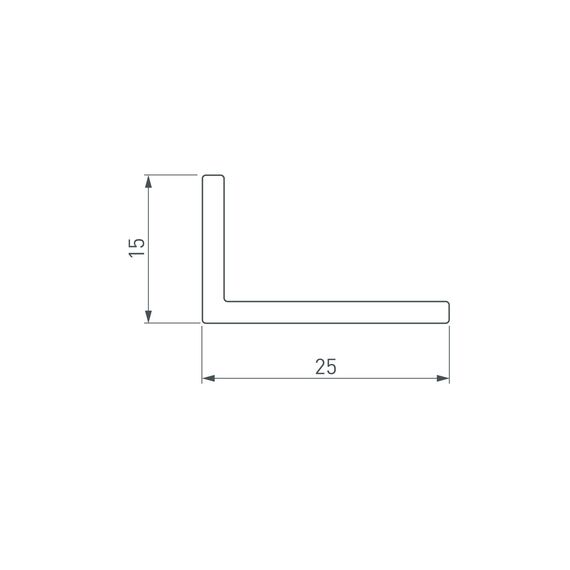 Arlight 053358 Уголок ARH-W25х15х2-2000 ANOD (Arlight, Алюминий) - ! УПАКОВКА СОСТОИТ ИЗ - 2 м/п, изображение 3