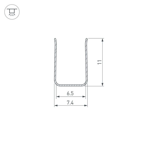 Arlight 029824 Профиль гибкий ARL-MOONLIGHT-1206-2x500  (Arlight, Металл) - ! УПАКОВКА СОСТОИТ ИЗ - 1 шт, изображение 3
