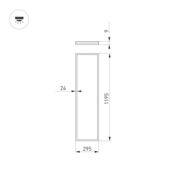 Arlight 043582 Светильник DL-INTENSO-S300x1200-40W Day4000 (WH, 120 deg, CRI90, 230V) (Arlight, IP40 Металл, 5 лет) - ! УПАКОВКА СОСТОИТ ИЗ - 1 шт, изображение 4