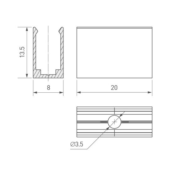 Arlight 029827 Держатель ARL-MOONLIGHT-1206-CLIP ANOD (Arlight, Алюминий) - ! УПАКОВКА СОСТОИТ ИЗ - 1 шт, изображение 3