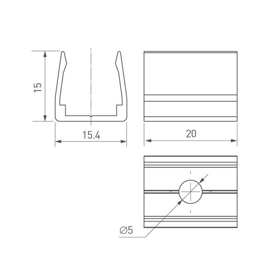 Arlight 032578 Держатель ARL-MOONLIGHT-1213-CLIP CLEAR (Arlight, Пластик) - ! УПАКОВКА СОСТОИТ ИЗ - 1 шт, изображение 4