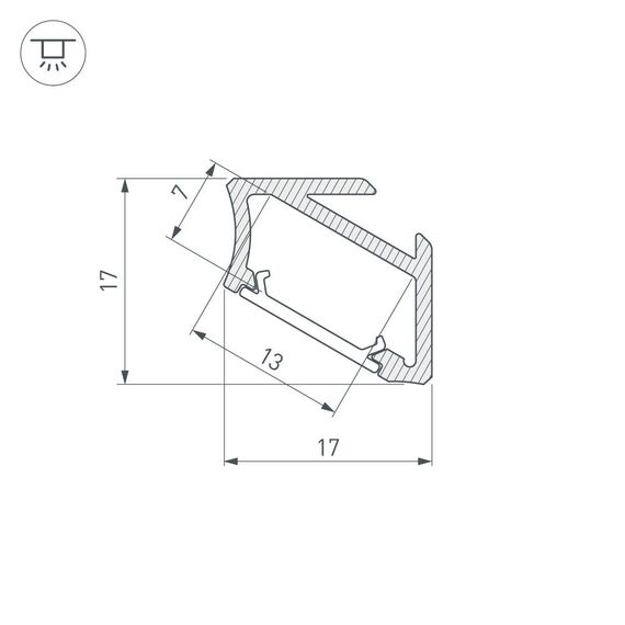 Arlight 026694(1) Профиль ALM-V60-2020 ANOD Black (Arlight, Алюминий) - ! УПАКОВКА СОСТОИТ ИЗ - 1 шт, изображение 6