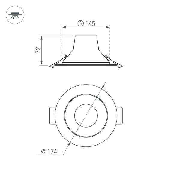 Arlight 032433 Светильник IM-STORM-R175-20W Day4000-MIX (WH, 80 deg, 230V) (Arlight, IP20 Металл, 3 года) - ! УПАКОВКА СОСТОИТ ИЗ - 1 шт, изображение 3