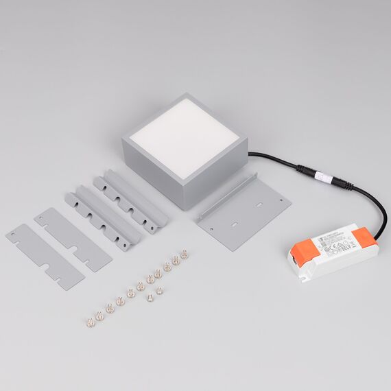 Arlight 047678 Светильник DL-GRIGLIATO-S90x90-12W Day4000 (GR, 90 deg, 230) (Arlight, IP40 Металл, 5 лет) - ! УПАКОВКА СОСТОИТ ИЗ - 1 шт, изображение 3