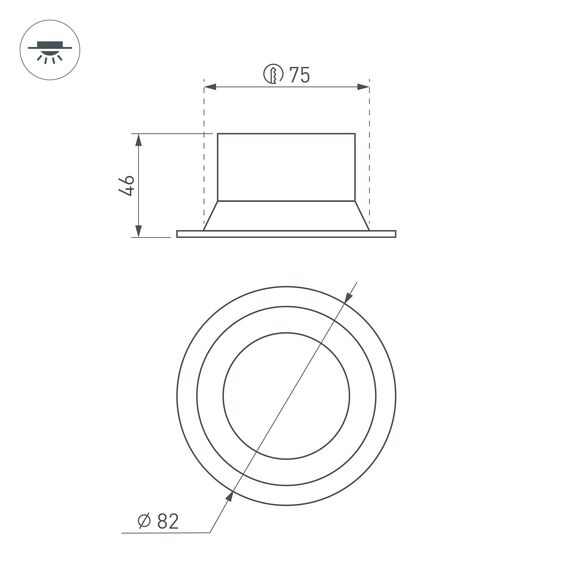 Arlight 036619 Светильник MS-BREEZE-BUILT-R82-9W Warm3000 (BK, 80 deg, 230V) (Arlight, IP20 Металл, 3 года) - ! УПАКОВКА СОСТОИТ ИЗ - 1 шт, изображение 6