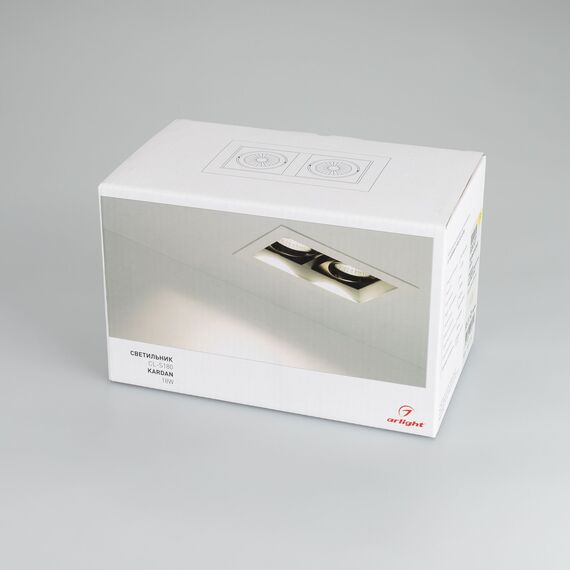 Arlight 024129 Светильник CL-KARDAN-S180x102-2x9W Day (WH-BK, 38 deg) (Arlight, IP20 Металл, 3 года) - ! УПАКОВКА СОСТОИТ ИЗ - 1 шт, изображение 9