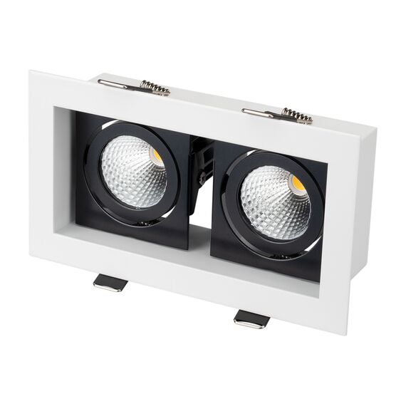 Arlight 024129 Светильник CL-KARDAN-S180x102-2x9W Day (WH-BK, 38 deg) (Arlight, IP20 Металл, 3 года) - ! УПАКОВКА СОСТОИТ ИЗ - 1 шт
