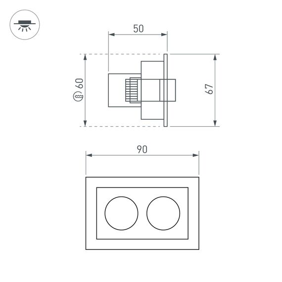 Arlight 034876 Светильник MS-ORIENT-BUILT-TURN-TC-S67x90-5W Warm3000 (BK-BK, 30 deg, 230V) (Arlight, IP20 Металл, 5 лет) - ! УПАКОВКА СОСТОИТ ИЗ - 1 шт, изображение 12