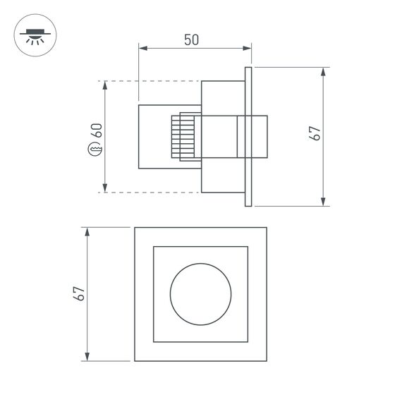 Arlight 031927 Светильник MS-ORIENT-BUILT-TURN-TC-S67x67-3W Warm3000 (WH-BK, 30 deg, 230V) (Arlight, IP20 Металл, 5 лет) - ! УПАКОВКА СОСТОИТ ИЗ - 1 шт, изображение 11
