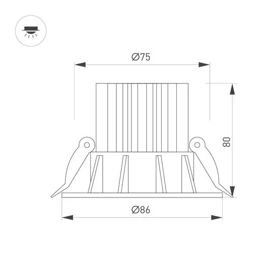 Arlight 044594 Светильник MS-ATOLL-BUILT-R86-10W Day4000 (WH, 60 deg, 230V) (Arlight, IP54 Металл, 5 лет) 044594, изображение 13