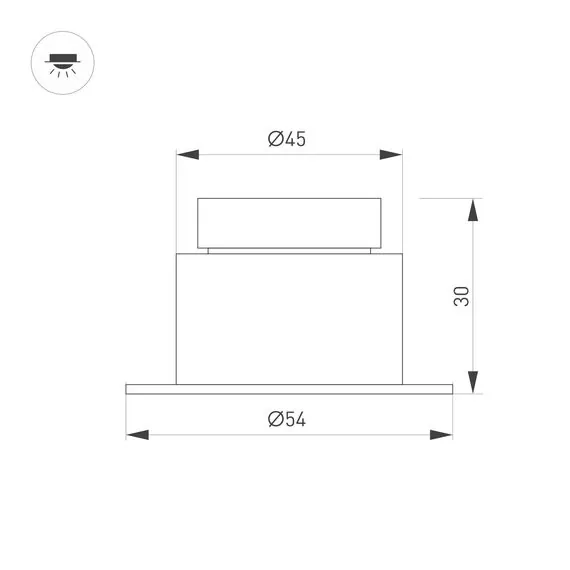 Arlight 047291 Светильник MS-GLORY-BUILT-R54-5W Warm3000 (NI, 60 deg, 230V) (Arlight, IP54 Металл, 5 лет) 047291, изображение 14