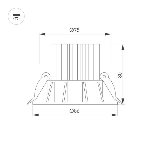 Arlight 044593 Светильник MS-ATOLL-BUILT-R86-10W Warm3000 (WH, 36 deg, 230V) (Arlight, IP54 Металл, 5 лет) 044593, изображение 13