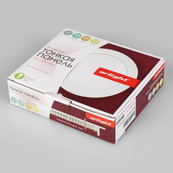 Arlight 020106 Светильник DL-120M-9W Day White (Arlight, IP40 Металл, 3 года) - ! УПАКОВКА СОСТОИТ ИЗ - 1 шт, изображение 11