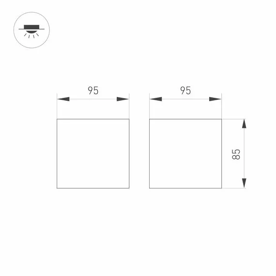 Arlight 031866 Светильник SP-ORIENT-SURFACE-TC-S95x95-20W Warm3000 (BK, 30 deg, 230V) (Arlight, IP20 Металл, 5 лет) - ! УПАКОВКА СОСТОИТ ИЗ - 1 шт, изображение 9
