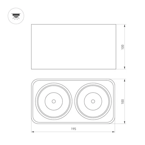 Arlight 036059 Светильник SP-CUBUS-S195x100-2x8W Day4000 (WH, 45 deg, 230V) (Arlight, IP20 Металл, 3 года) - ! УПАКОВКА СОСТОИТ ИЗ - 1 шт, изображение 8