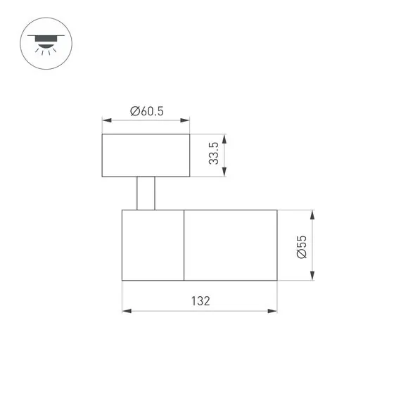 Arlight 051787 Светильник SP-ARTEMIS-SURFACE-FLAP-R55-12W Day4000 (WH, 8-80 deg, 230V) (Arlight, IP20 Металл, 5 лет) - ! УПАКОВКА СОСТОИТ ИЗ - 1 шт, изображение 14