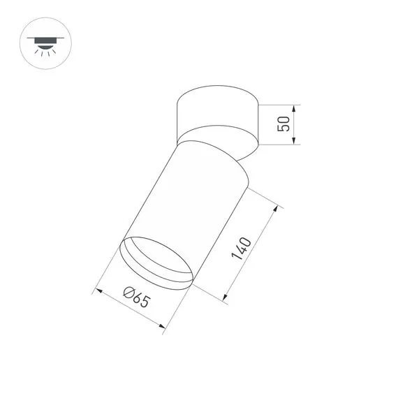 Arlight 027533 Светильник SP-POLO-SURFACE-FLAP-R65-8W Warm3000 (WH-BK, 40 deg) (Arlight, IP20 Металл, 3 года) - ! УПАКОВКА СОСТОИТ ИЗ - 1 шт, изображение 15