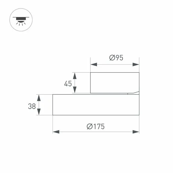 Arlight 028163 Светильник SP-RONDO-FLAP-R175-16W Day4000 (BK, 110 deg) (Arlight, IP40 Металл, 3 года) - ! УПАКОВКА СОСТОИТ ИЗ - 1 шт, изображение 13