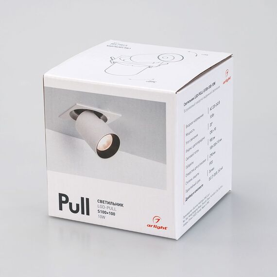 Arlight 026195 Светильник LGD-PULL-S100x100-10W White6000 (WH, 20 deg) (Arlight, IP20 Металл, 3 года) - ! УПАКОВКА СОСТОИТ ИЗ - 1 шт, изображение 13