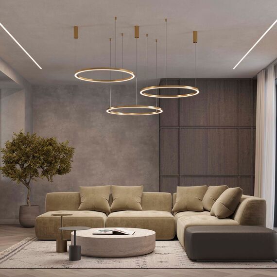 Arlight 046244 Светильник SP-CONGO-CAN-1-R600-36W Warm3000 (GD, 120 deg, 230V) (Arlight, IP20 Металл, 5 лет) - ! УПАКОВКА СОСТОИТ ИЗ - 1 шт, изображение 5