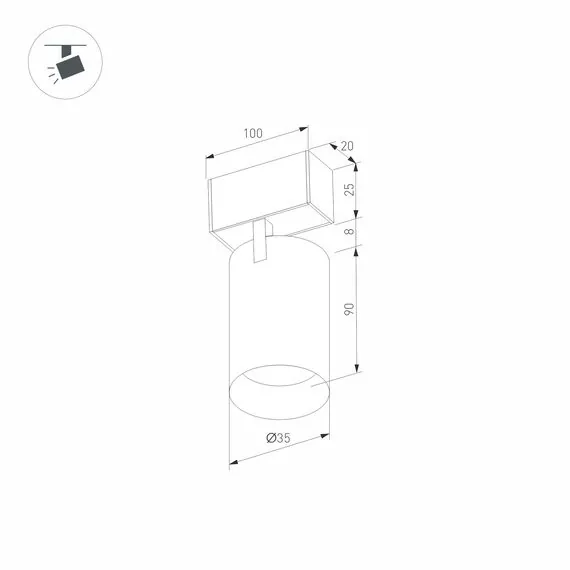 Arlight 046300 Светильник MAG-SPOT-25-R90-9W Day4000 (BK, 30 deg, 24V, DALI) (Arlight, IP20 Металл, 3 года) 046300, изображение 15