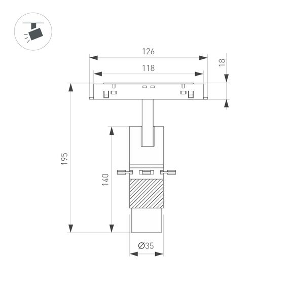 Arlight 045067 Светильник MAG-ORIENT-SPOT-CROP-ZOOM-TC-R35-6W Warm3000 (BK, 19-29 deg, 48V) (Arlight, IP20 Металл, 3 года) 045067, изображение 13