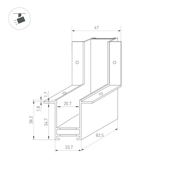 Arlight 034230 Коннектор угловой MAG-CON-2538-F-L90-INT (BK, внутренний) (Arlight, IP20 Металл, 3 года) 034230, изображение 5