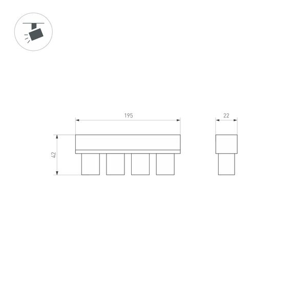 Arlight 035582 Светильник MAG-ORIENT-KRATER-L195-12W Warm3000 (BK, 25 deg, 48V) (Arlight, IP20 Металл, 5 лет) 035582, изображение 12