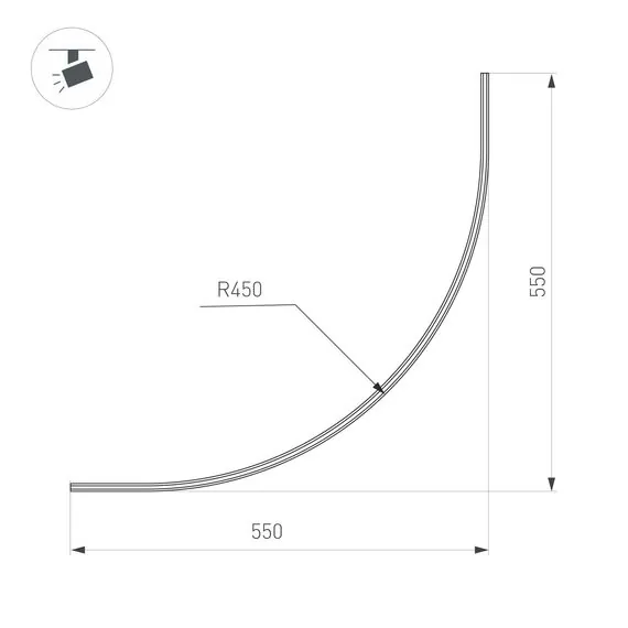 Arlight 043248 Трек MAG-MICROCOSM-TRACK-1115-ARC-R900 (BK) (Arlight, IP20) 043248, изображение 6