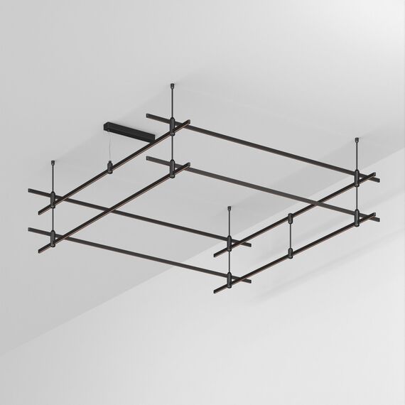 Arlight 048550 Основание ART-APRIORI-QUADRAT-2-ROD-400-2000x2000 (BK) (Arlight, IP20 Металл, 3 года) - ! УПАКОВКА СОСТОИТ ИЗ - 1 шт