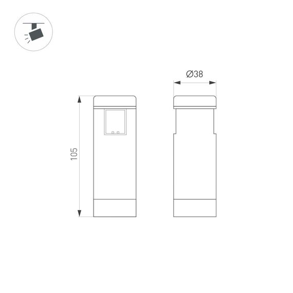 Arlight 039297 Светильник ART-APRIORI-SPOT-R40-8W Warm3000 (GD, 36 deg, 48V) (Arlight, IP20 Металл, 3 года) - ! УПАКОВКА СОСТОИТ ИЗ - 1 шт, изображение 7