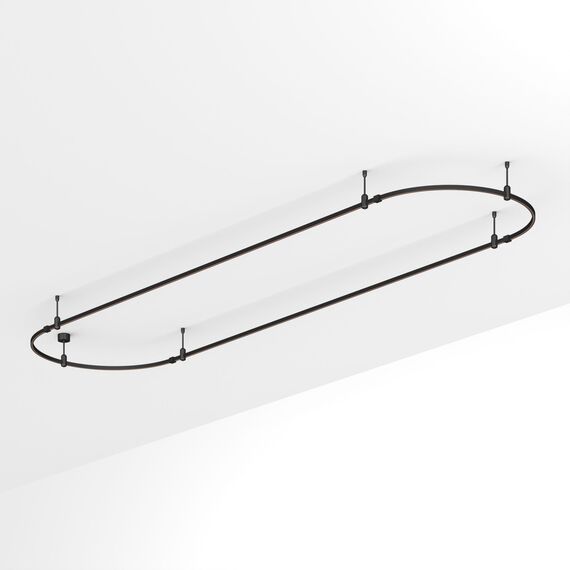 Arlight 048511 Основание ART-APRIORI-OVAL-ROD-200-4000x1000 (BK) (Arlight, IP20 Металл, 3 года) - ! УПАКОВКА СОСТОИТ ИЗ - 1 шт