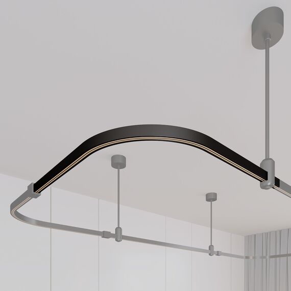 Arlight 049332 Трек ART-APRIORI-TRACK-ANGLE-A-1722-500х500 (BK) (Arlight, IP20 Металл, 3 года) - ! УПАКОВКА СОСТОИТ ИЗ - 1 шт, изображение 3