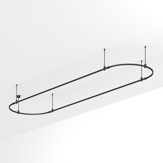 Arlight 048512 Основание ART-APRIORI-OVAL-ROD-400-4000x1000 (BK) (Arlight, IP20 Металл, 3 года) - ! УПАКОВКА СОСТОИТ ИЗ - 1 шт