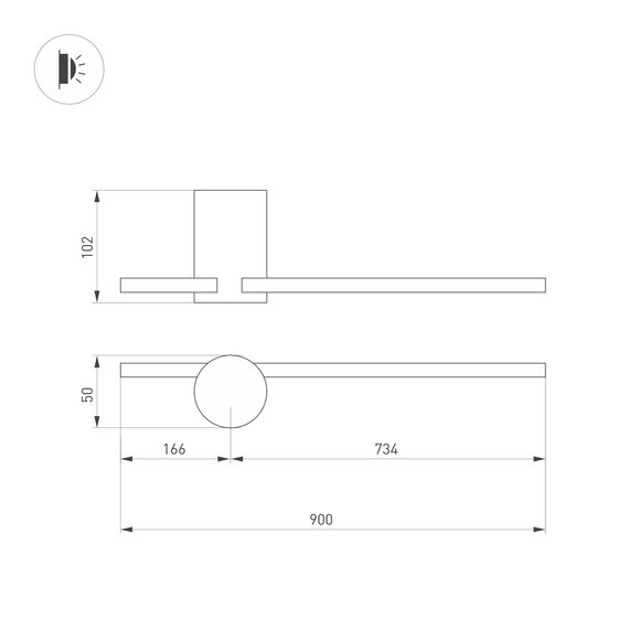 Arlight 035684 Светильник SP-VINCI-S900x55-10W Day4000 (WH, 110 deg, 230V) (Arlight, IP20 Металл, 3 года) - ! УПАКОВКА СОСТОИТ ИЗ - 1 шт, изображение 12