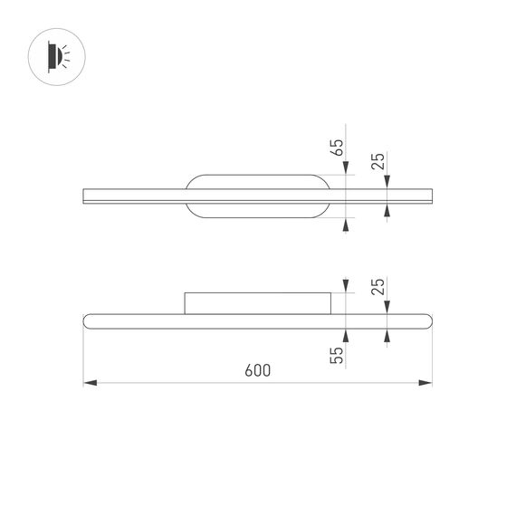 Arlight 035321 Светильник SP-TENERO-S600x45-13W Day4000 (WH, 120 deg, 230V) (Arlight, IP54 Металл, 3 года) - ! УПАКОВКА СОСТОИТ ИЗ - 1 шт, изображение 10