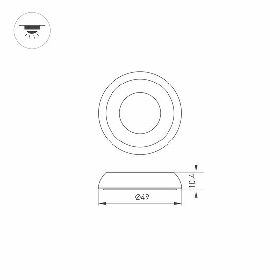 Arlight 024932 Накладка ART-DECK-CAP-DOME-R50 (SL, STEEL) (Arlight, Металл) - ! УПАКОВКА СОСТОИТ ИЗ - 1 шт, изображение 10