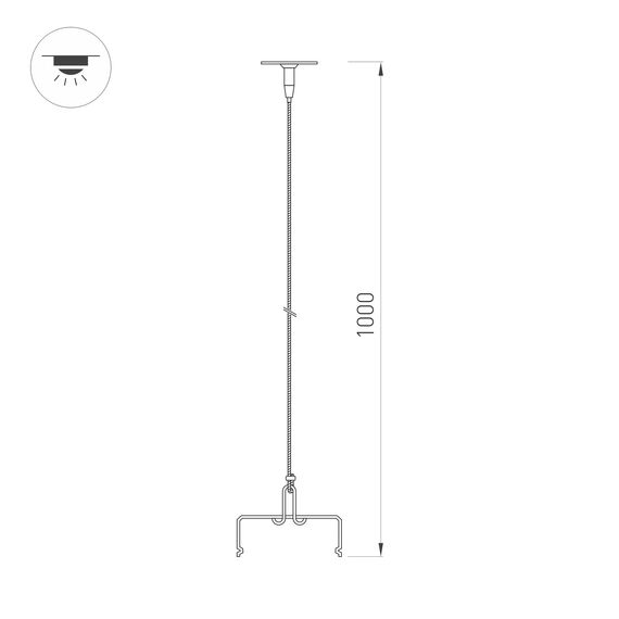 Arlight 043656 Подвес ALT-TUBULAR-HANG-L1000 (SL) (Arlight, -) - ! УПАКОВКА СОСТОИТ ИЗ - 1 компл, изображение 7