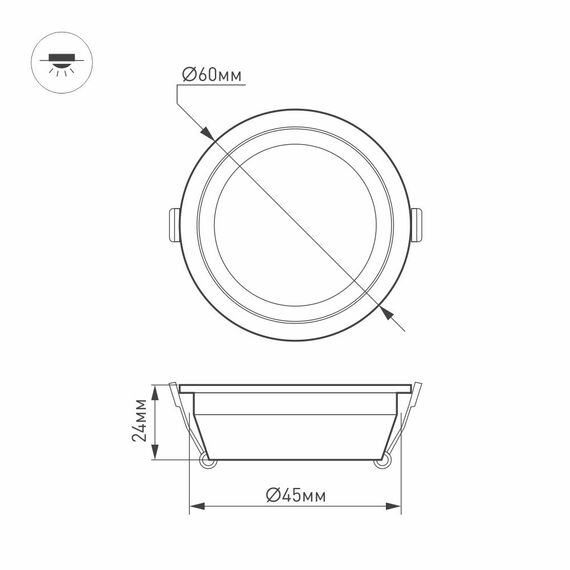 Arlight 020761 Светодиодный светильник LTM-R60WH-Frost 3W Day White 110deg (Arlight, IP40 Металл, 3 года) - ! УПАКОВКА СОСТОИТ ИЗ - 1 шт, изображение 11