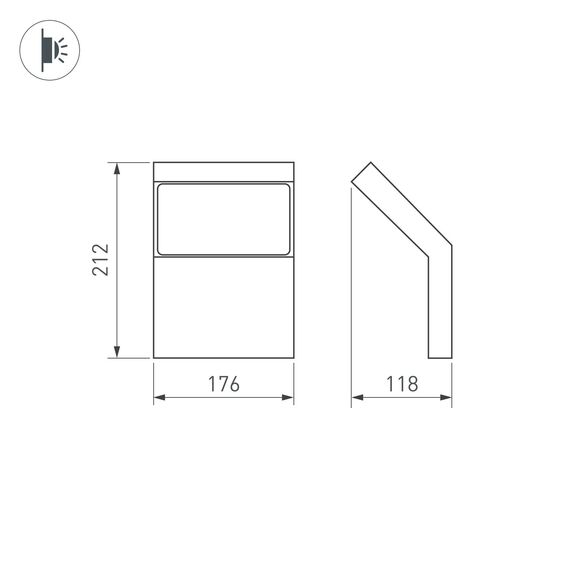 Arlight 029989 Светильник LGD-ECRAN-WALL-9W Warm3000 (GR, 108 deg, 230V) (Arlight, IP65 Металл, 3 года) - ! УПАКОВКА СОСТОИТ ИЗ - 1 шт, изображение 5