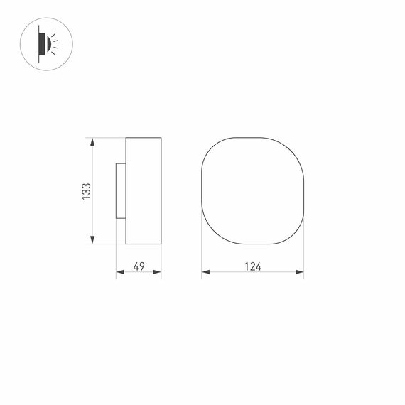 Arlight 030001 Светильник LGD-SWAMP-WALL-7W Warm3000 (GR, 93 deg, 230V) (Arlight, IP65 Металл, 3 года) - ! УПАКОВКА СОСТОИТ ИЗ - 1 шт, изображение 9